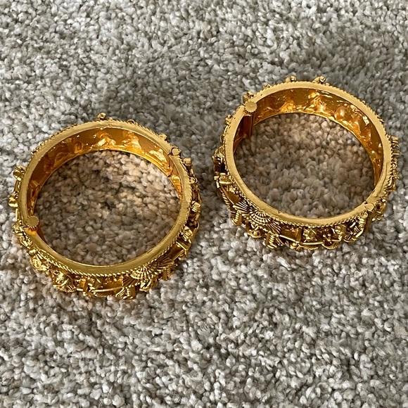 2 Doli bangles in 22K antique gold plated. - Picture 8 of 10